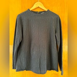 Loft black lace long sleeve top